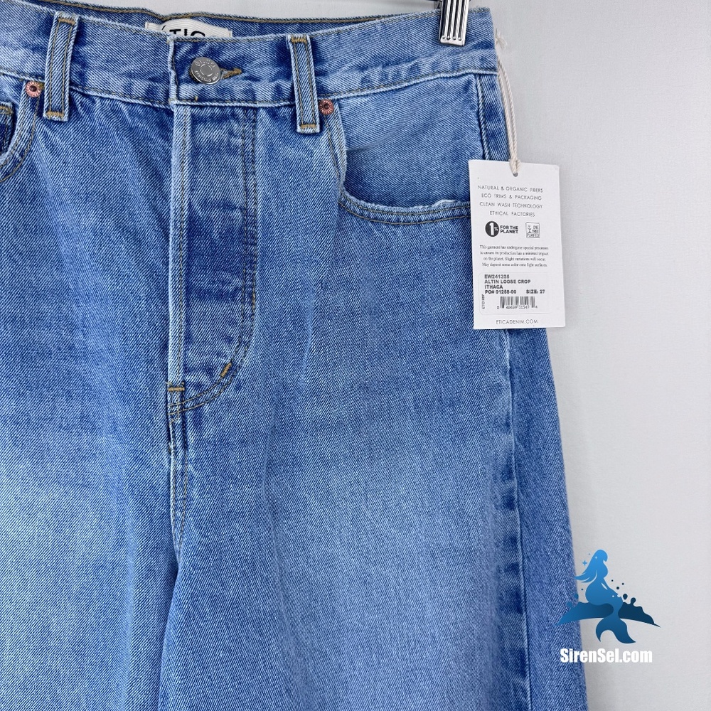 1228 NWT ÉTICA Marley Ultra High Rise Baggy Jeans - Size 27 - Atwater Blue - Picture 5 of 16